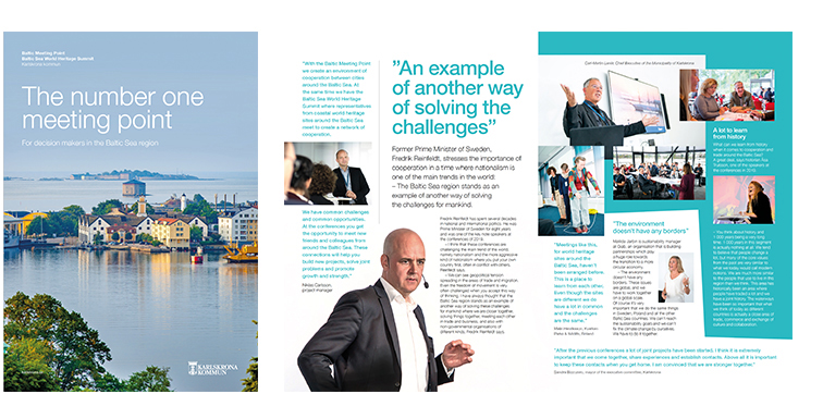 Bild: Exempel p&aring; tidningssidor med text och bilder.