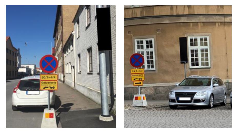 Exempel på skyltning