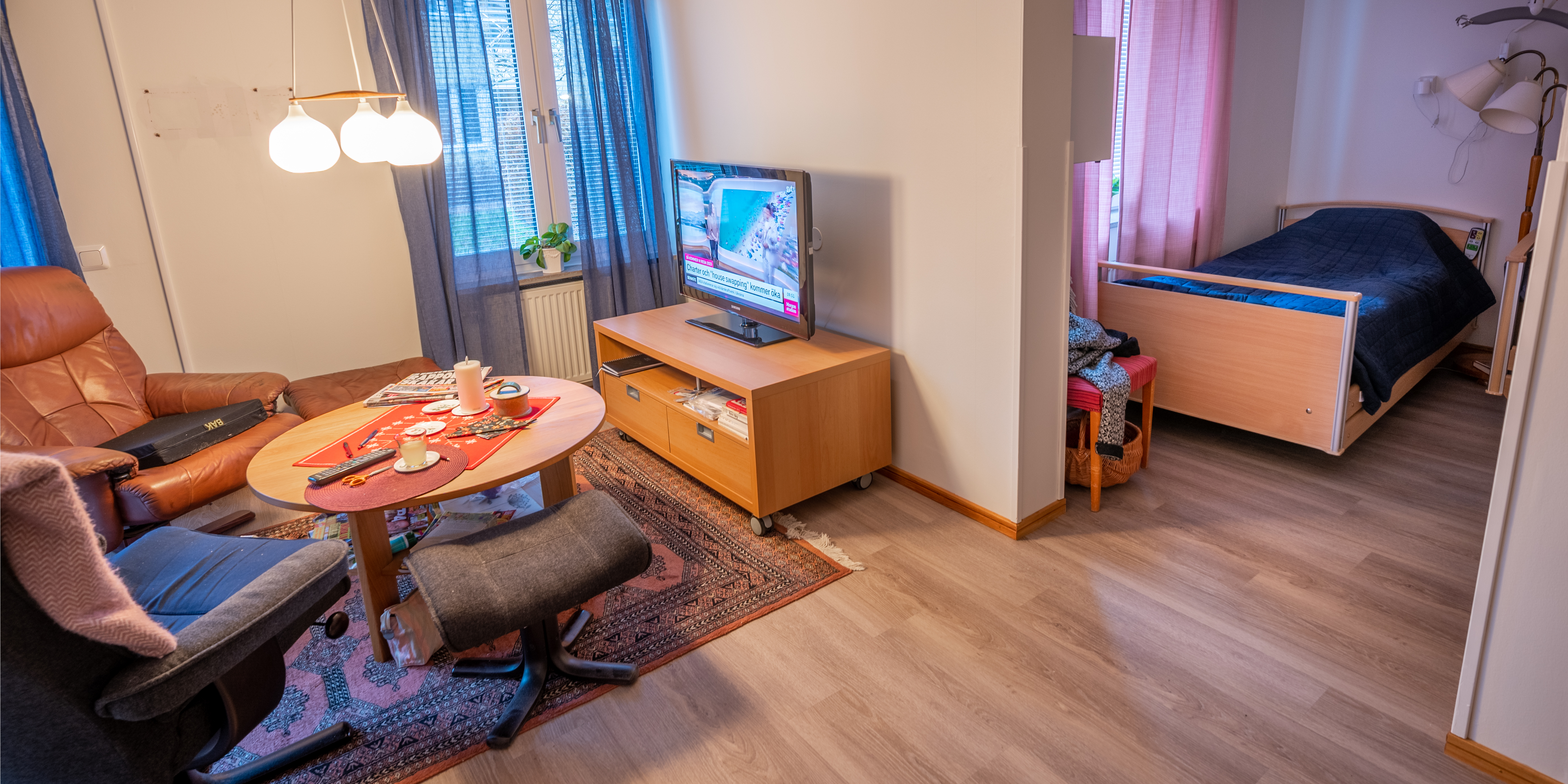 Interiören i en av Hammarbygårdens lägenheter.