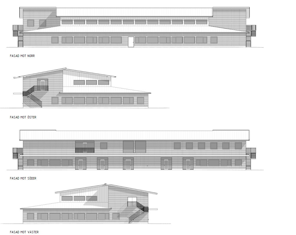 Skiss &ouml;ver den nya fasaden