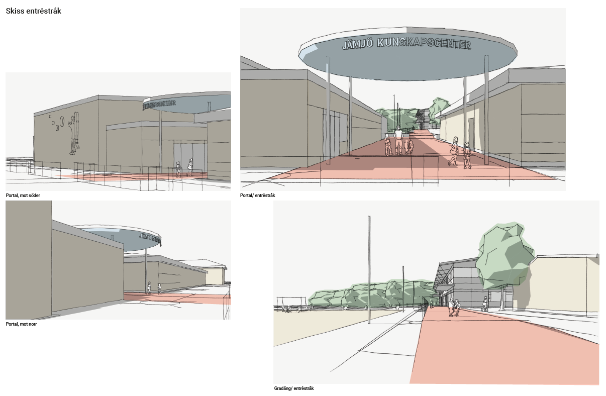 Skisser av den nya exteri&ouml;ren